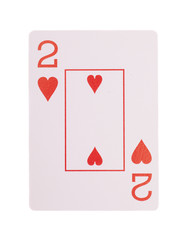 Playing card (two) isolated on  white background