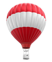 Fototapeta premium Hot Air Balloon with Austrian Flag (clipping path included)