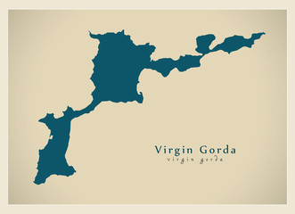 Modern Map - Virgin Gorda VG