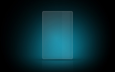 blank glowing virtual tablet or digital screen