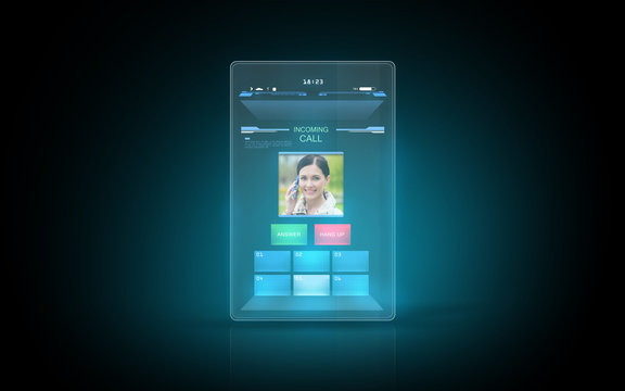 tablet with video call interface on screen - Powered by Adobe