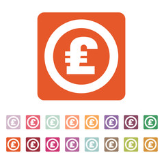 The pound sterling icon. Cash and money, wealth, payment symbol. Flat