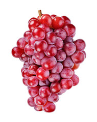 red grapes isolated on white