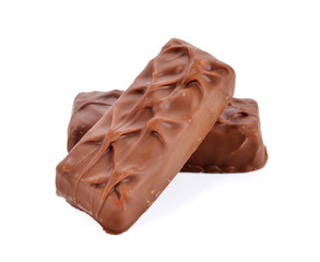chocolate bar isolated on white