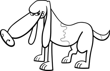 cartoon dog coloring page