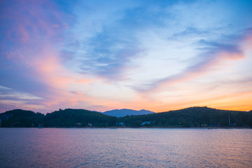 beautiful cloud at twilight time