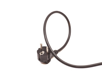 Fototapeta premium Black Electric plug isolated on the white background