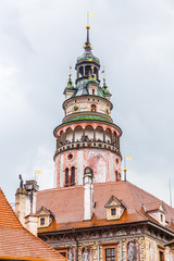 Fototapeta na wymiar Tower of Cesky Krumlov Castle,Czech Republic