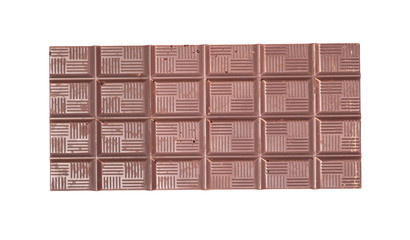chocolate bar isolated on white