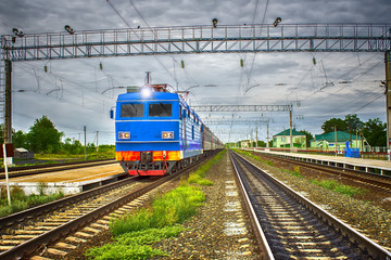 Fototapeta premium passenger train at the station