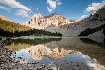 Basa De La Mora, glacial mountain lake near Plan, Pyrenees