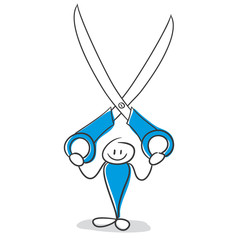 Stick Figure Series Blue