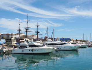 Harbour, Marina and Skyline of Alicante, Spain