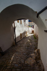  old narrow street  in Czech Republic