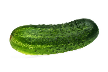 Fresh cucumber isolated on a white background