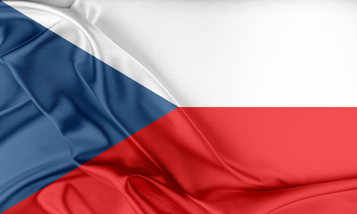 Czech Republic Flag. 
