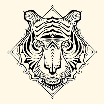 Tiger Zentangle
