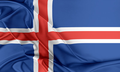 Iceland Flag. 