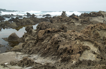 Obraz premium Gran Canaria, north west coast at Banaderos area, old lava field