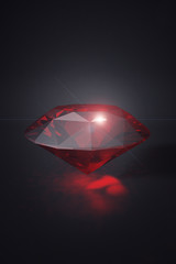 3 D render of shiny diamond.