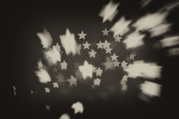 black and white stars in space