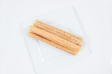 Tong Muan, a type of rolled wafer, a traditional dessert in Thai
