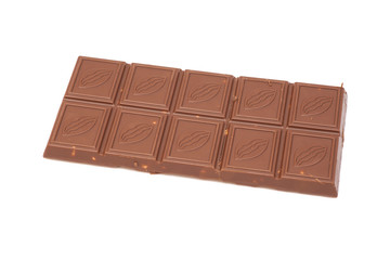 chocolate bar on a white background