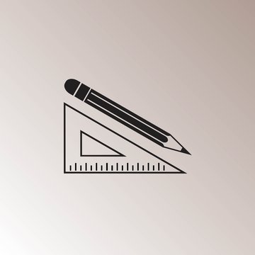 Pencil And Ruler Icon