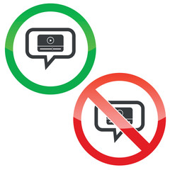Mediaplayer message permission signs