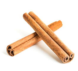 Cinnamon sticks isolated