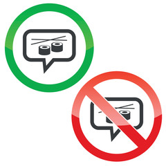 Sushi message permission signs