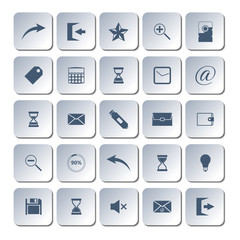 Set of web icons, vector illustration.