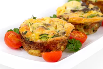 Foto op Plexiglas egg omelet muffin cup dinner © juliedeshaies