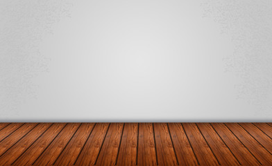 Gray Background with Wooden Floor