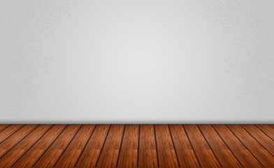 Gray Background with Wooden Floor