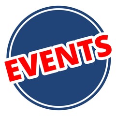 Events Button blue and red