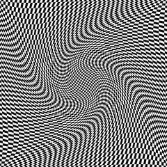 Op art twisting texture. Abstract flexible surface.