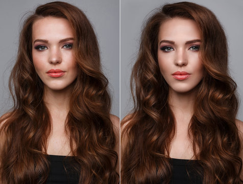 Face Before And After Retouch