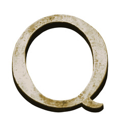 Buchstabe Q Bronze