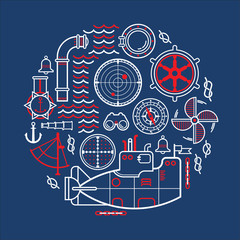 Composition with submarine