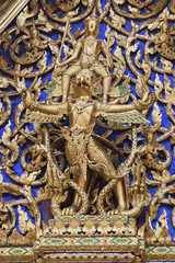 Detail of decoration in Wat Phra Kaeo.Bangkok,Thailand