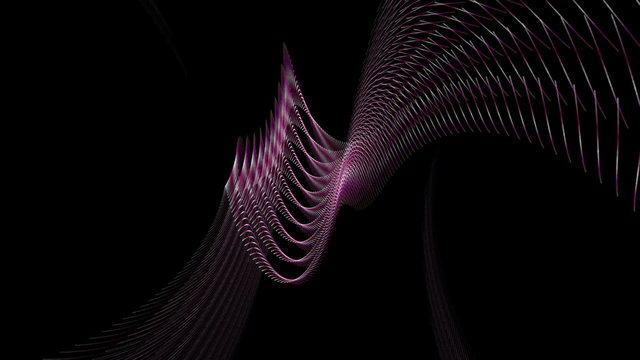 fantastic animation – particle stripe object in motion – loop HD 1080p