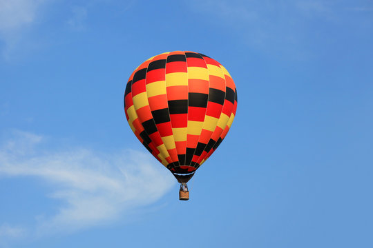 Colorful hot air balloons in the air
