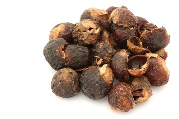 Soap Nuts on White Background