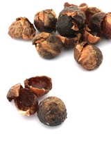 Soap Nuts on White Background
