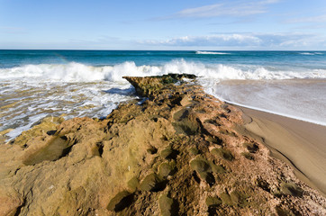 Surf on Rocky beach