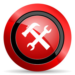 tool red glossy web icon