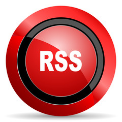 rss red glossy web icon