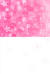 桜　年賀状　背景