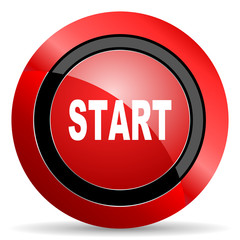 start red glossy web icon